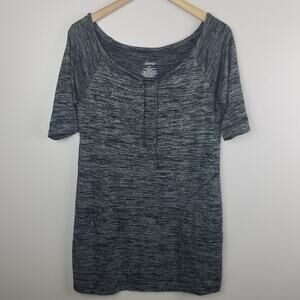 Soma Womens Marled Knit Drawstring Neckline Tunic Legging Friendly Size Small